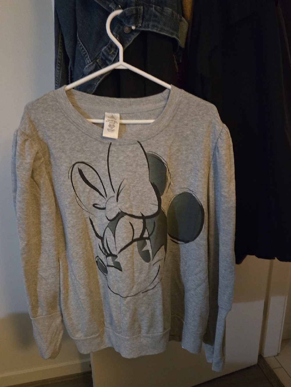 Disney Grey Crewneck Sweatshirt with Minnie Graphic